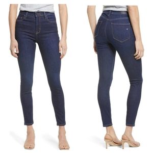 Hidden Jeans Clean High Waist Ankle Skinny Jeans in Dark Wash
